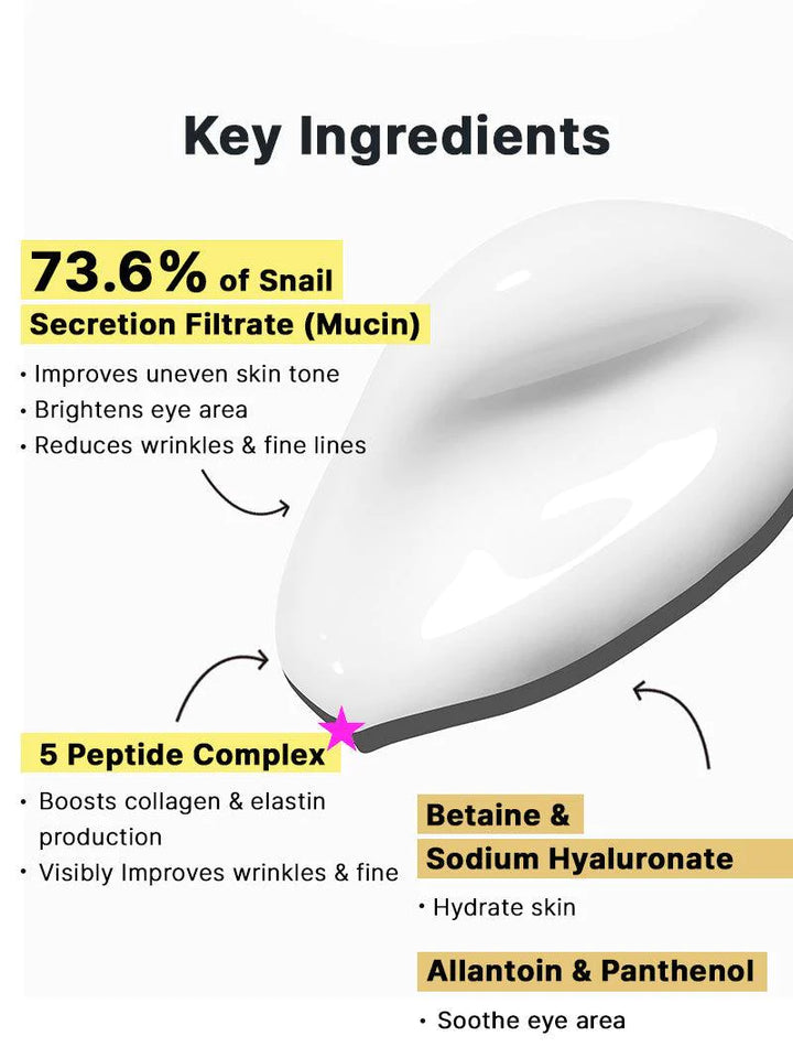 Pêşketî ya Snail Peptide Eye Cream - 25ml | Pêşketî ya Snail Peptide Eye Cream - 25 ml
