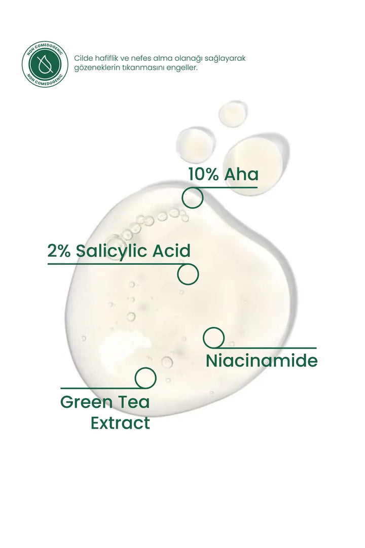 cosmogenesis labs Exfoliating Facial AHA + BHA Serum AHA 10% - 30ml | كوزمز جينيسس لابز سيروم مقشر بالأحماض - 30 مل