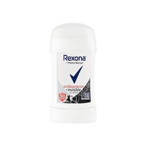Rexona Antibacterial Invisible 48H - 40g | ريكسونا مضاد للتعرق و البكتيريا لمدر 48 ساعة - 40 غرام
