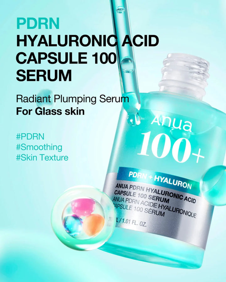 Anua PDRN Hyaluronic Acid Capsule 100 Serum - 30ml | أنوا سيروم الهيالورونيك اسيد + PDRN - ٣٠ مل