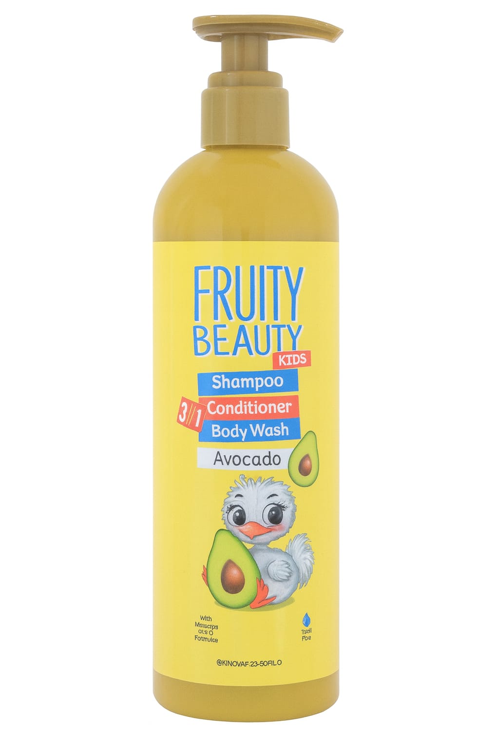 FRUITY BEAUTY Shampoo Conditioner Body Wash Avocado - 850ml
