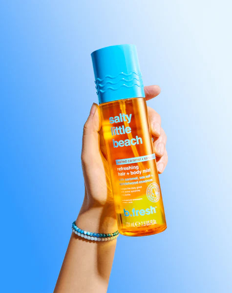 b.Fresh Salty Little Beach Salted Caramel + Sandalwood Refreshing Hair + Body Mist - 221ml | بي فريش ميست للشعر و الجسم برائحة الكراميل المملح و خشب الصندل - 221 مل