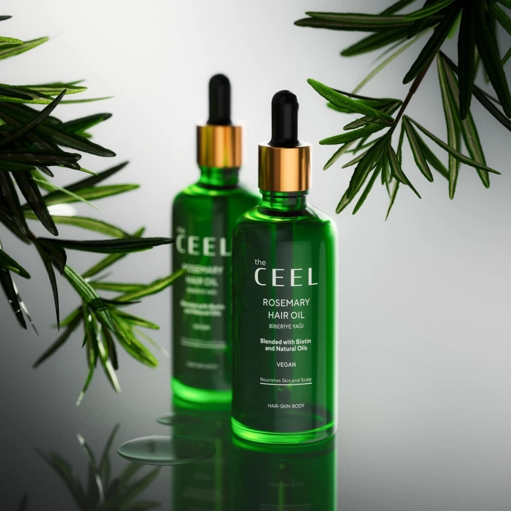 the CEEL Rosemary Hair Oil Vegan Hair Skin Body - 50ml | ذا سيل زيت للشعر غني بإكليل الجبل - 50 مل