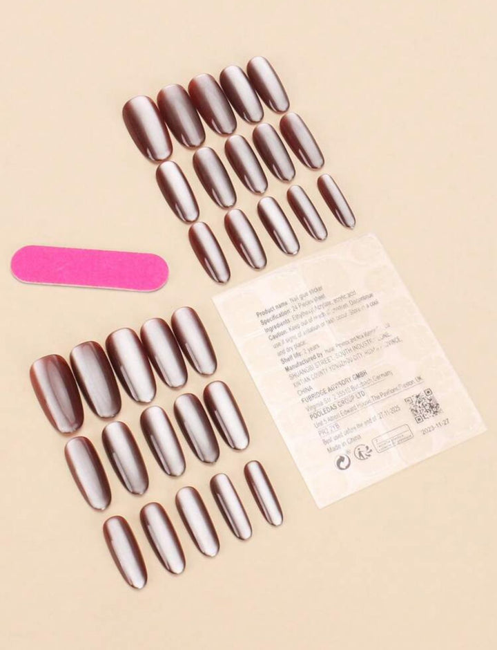 Added Cltre Collection | أظافر صناعية بلون وردي لامع