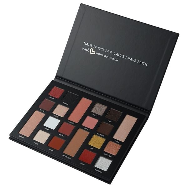 Nora Bo Awadh Faith Eyeshadow Palette 20 Colors | نوره بو عوض باليت اي شادو - 20 لون