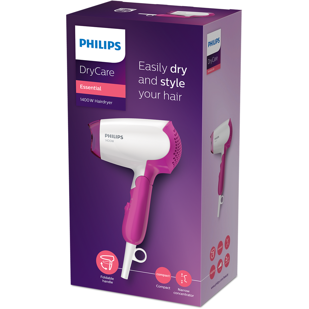 PHILIPS DryCare Essential Portable Hair Dryer|  فيليبس شسوار منزلي محمول
