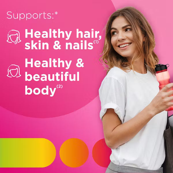 Centrum Multi + Beauty Gummy - 100gummies | سينتروم فيتامينات متعددة لدعم الصحة والجمال - 100 غاميز