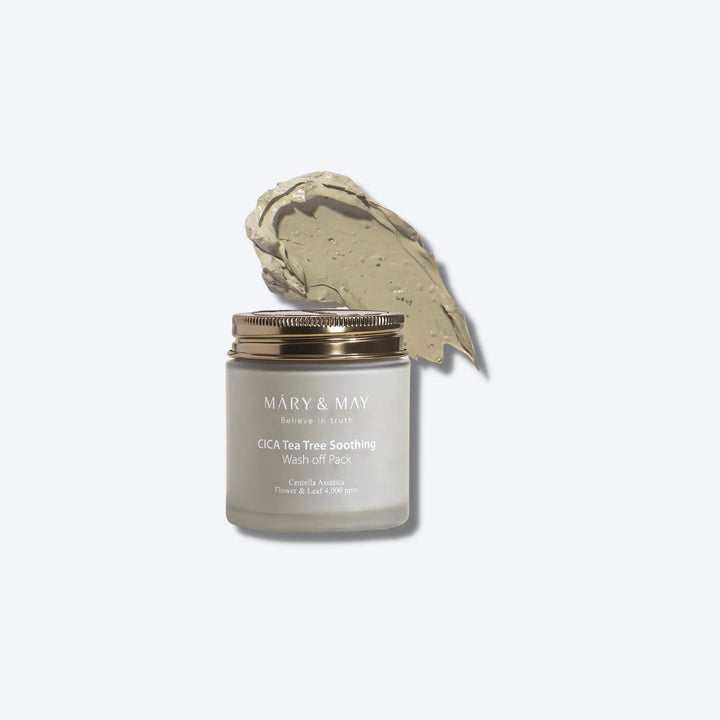 MARY & MAY Cica Tea Tree Soothing Wash off Pack - 125g | ماري اند ماي  قناع الطين بشجرة الشاي - 125 غرام‏
