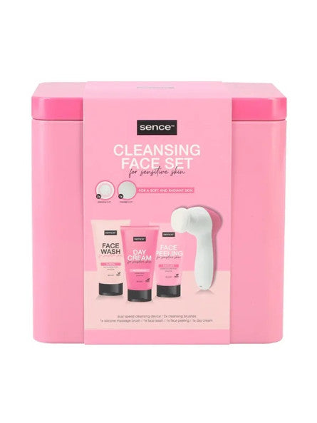 Sence Beauty Sensitive Set  Facial Cleansing - 6pcs | سينس بيوتي مجموعة العناية بالبشرة الحساسة - 6 قطع