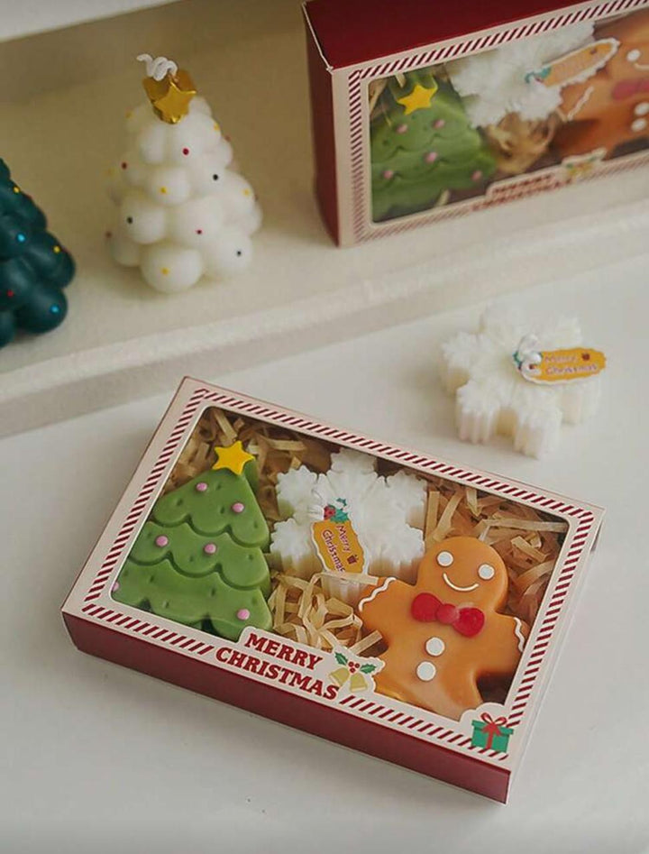 3 pieces of Christmas candles|  مجموعة أنيقة  من الشموع