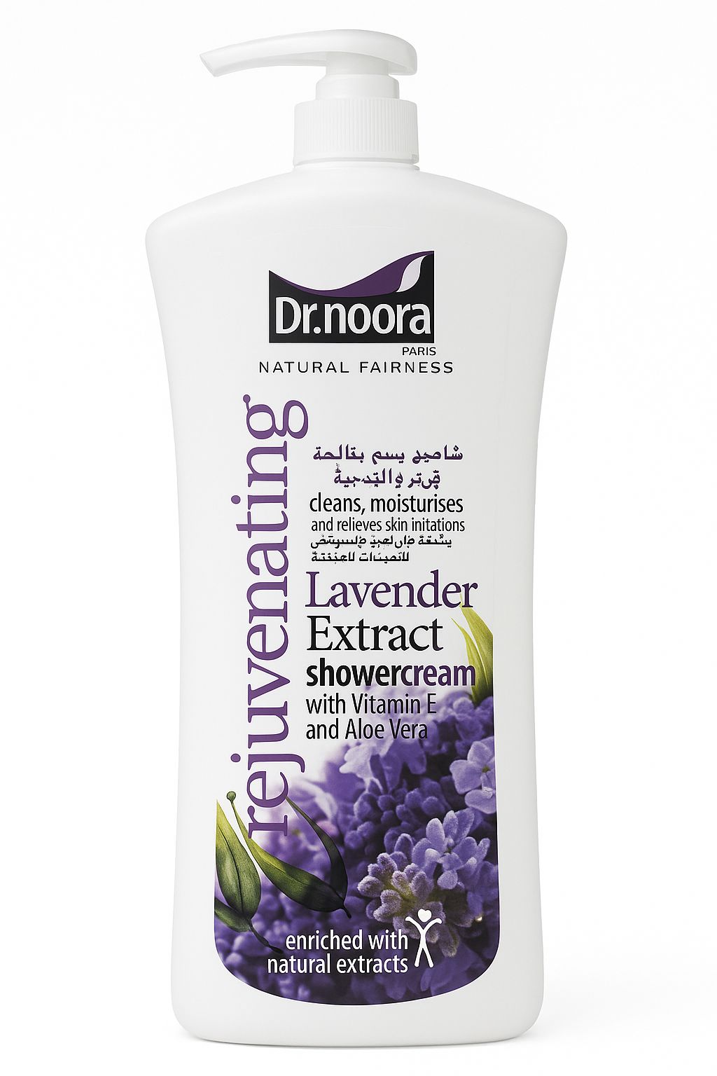 Dr.Noora Clean Moisturises Lavender Shower Cream - 1100ml | د .نورا جل الاستحمام المرطب باللافندر - 1100 مل