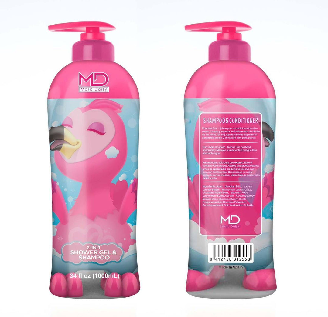 MD 2 in 1 Shower Gel & Shampoo - 1000ml | مارك ديزي شامبو + جل استحمام 2 في 1 - 1000 مل