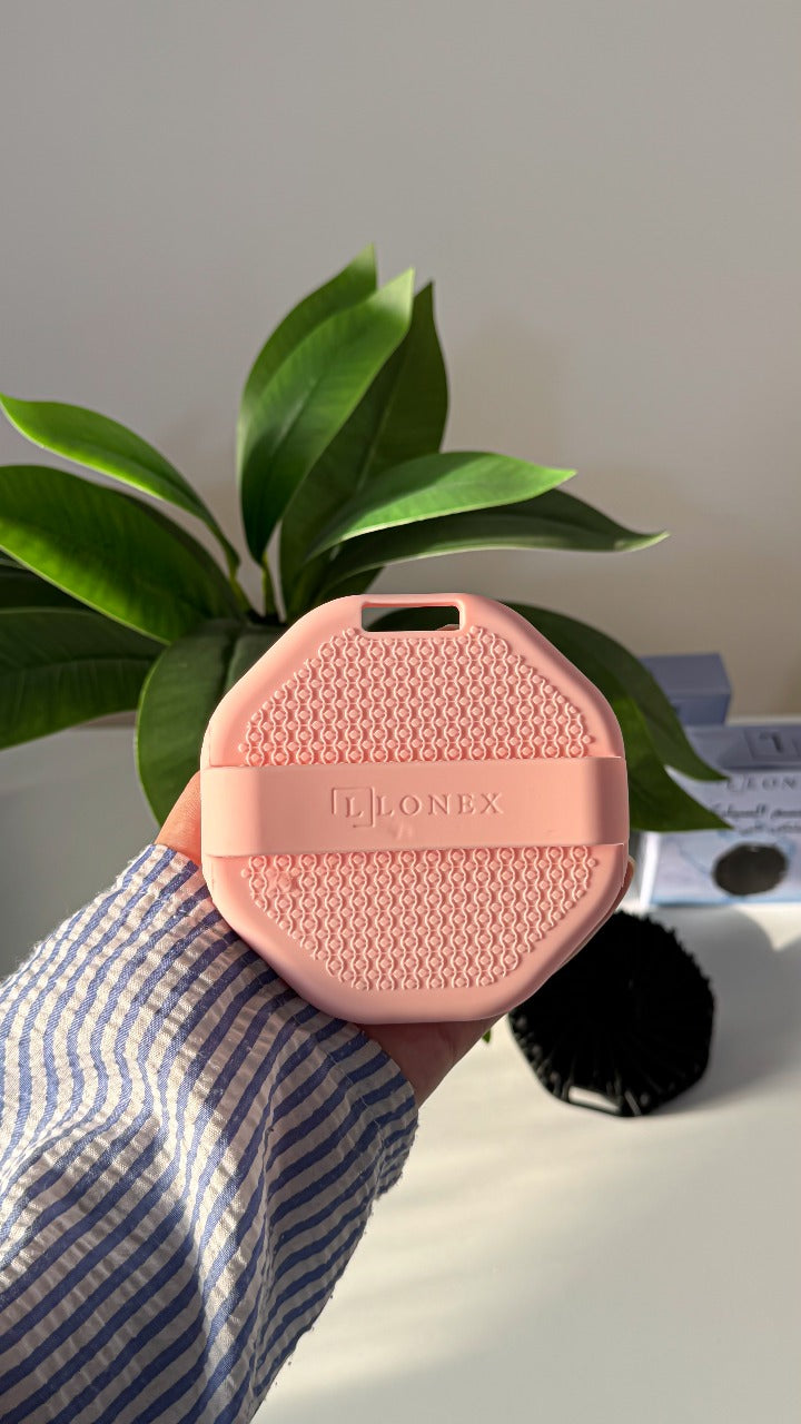 Lonex Pink Silicone body scrubber |  لونيكس السيليكون الوردي المقشّر للجسم