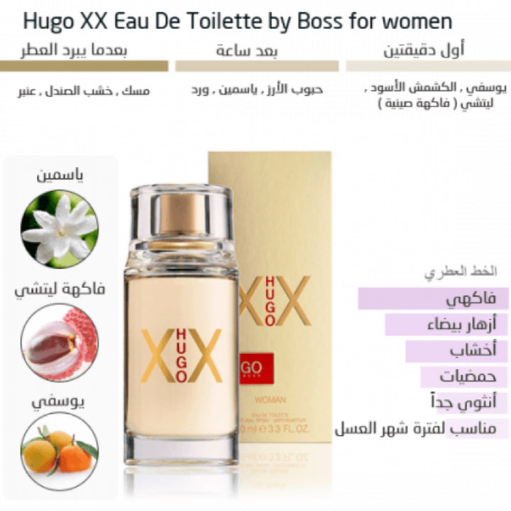 Hugo Boss XX For Women - EdT - 100ml | هيوكو بوس عطر  اكس اكس - نسائي - أو دي تواليت - 100 مل