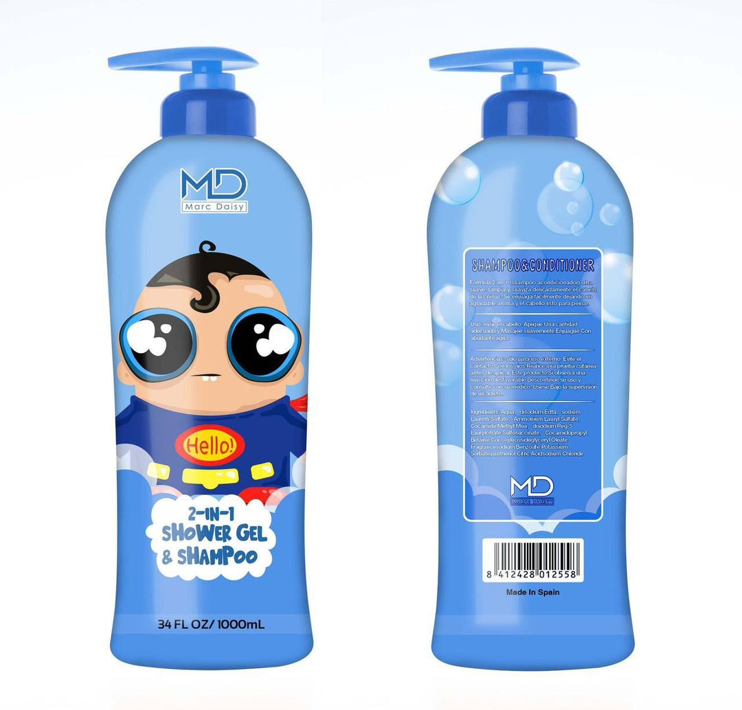 MD 2 in 1 Shower Gel & Shampoo - 1000ml | مارك ديزي شامبو + جل استحمام 2 في 1 - 1000 مل