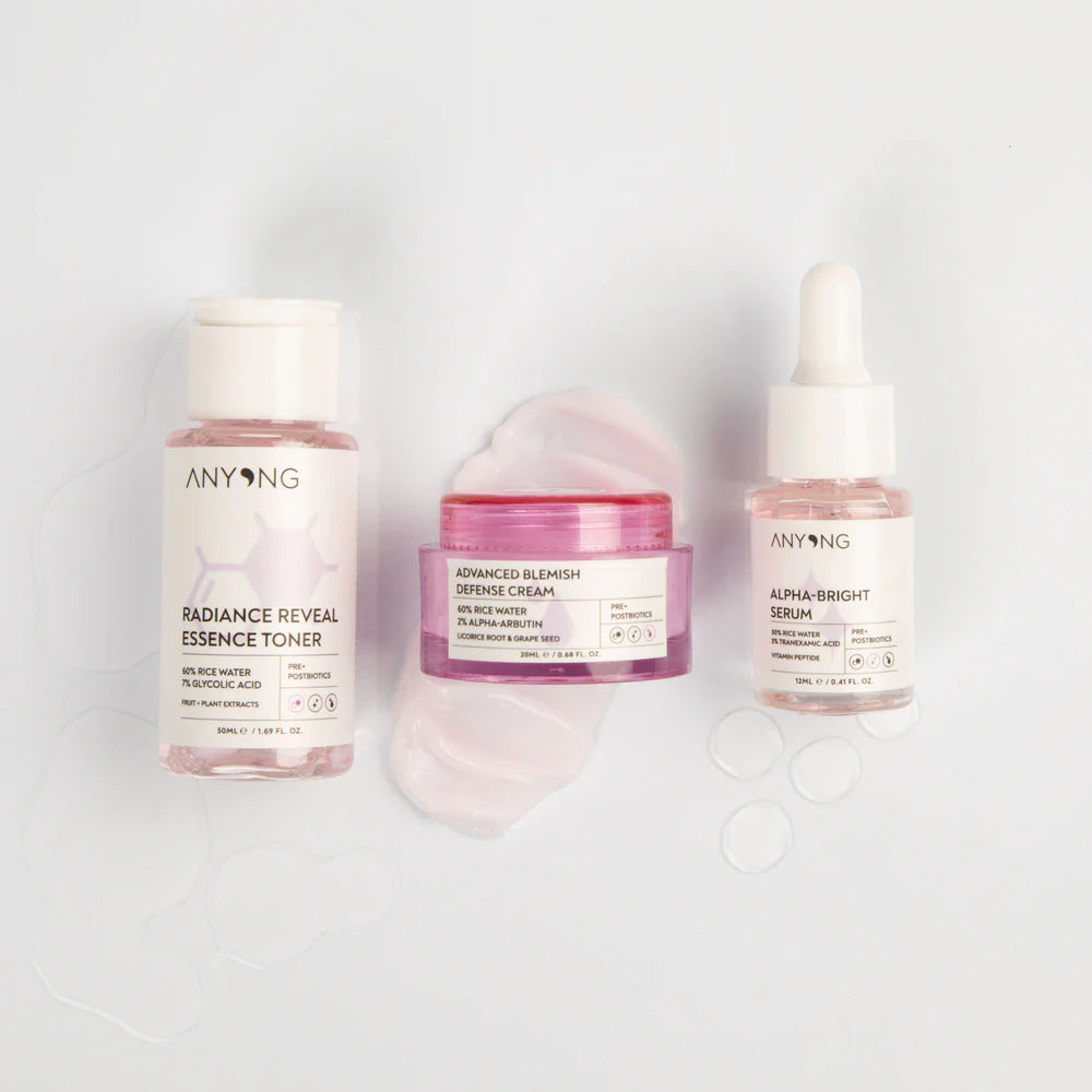 ANYONG Enen Skin Tone Kit 3 Steps To Fight Blemishes| أنيونغ مجموعة لتوحيد لون البشرة  3 خطوات للتخلص من البقع