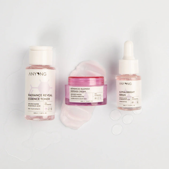 ANYONG Enen Skin Tone Kit 3 Steps To Fight Blemishes| أنيونغ مجموعة لتوحيد لون البشرة  3 خطوات للتخلص من البقع