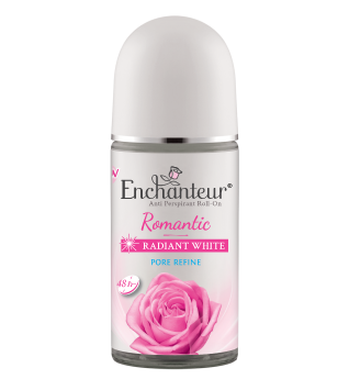 Enchanteur Radiant White Pore Refine Roll On Deodorant Romantic 48H - 50ml | انشانتر مزيل تعرق رول رومانتيك - 50 مل