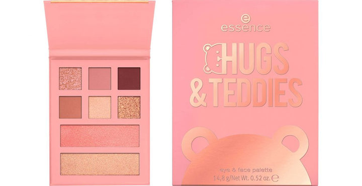 essence HUGS&TEDDIES eye & face palette, blush palette, no. 01 |اسنس باليت للوجه 01