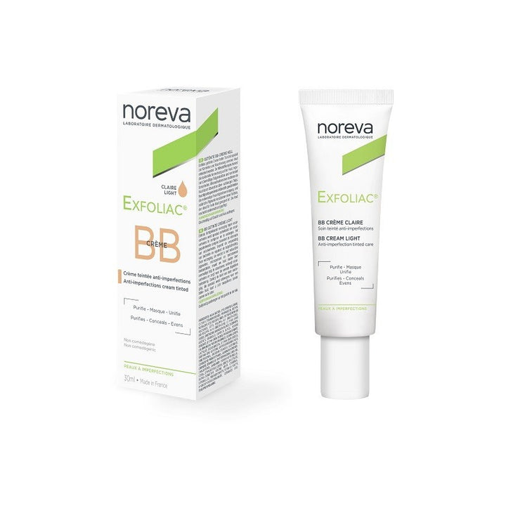 noreva Exfoliac Light Tinted Anti-imperfections Treatment -  30ml | نوريفا بي بي كريم لتغطية عيوب البشرة - 30 مل