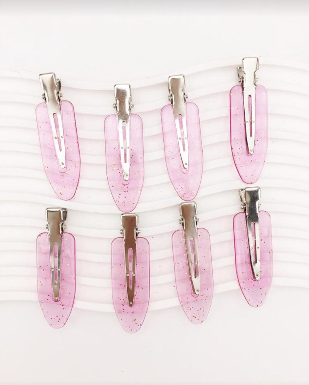 Tools & Cases 8 Pieces Pink Hair Clips | مشابك شعر 8 قطع باللون الوردي