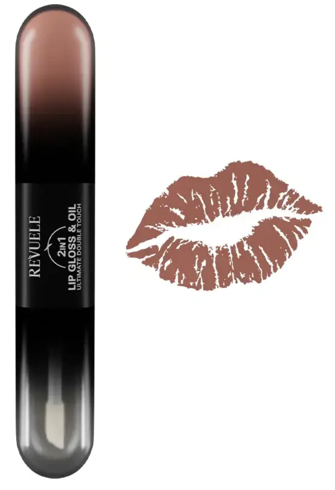 Revuele Lip Gloss & Oil 2in1 Ultimate Double Touch - 7ml | ريفويل غلوس للشفاه و زيت 2 في 1 - 7 مل