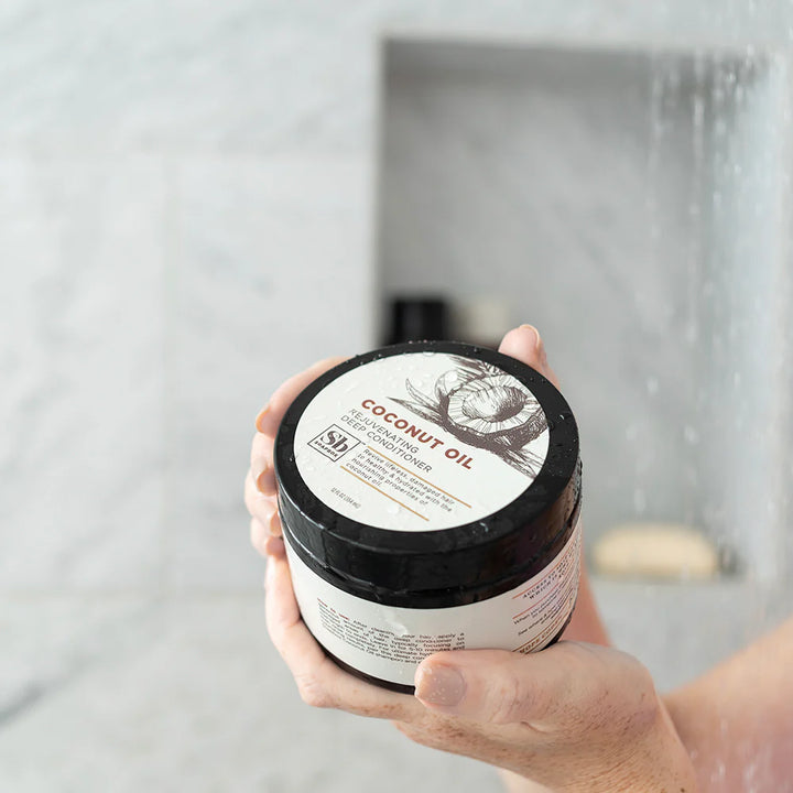 Soapbox Deep Conditioner, Hydrating & Rejuvenating Coconut Oil Treatment for Natural - 354 ml |سوب بوكس بلسم عميق بزيت جوز الهند للترطيب والتجديد للشعر الطبيعي – 354 مل