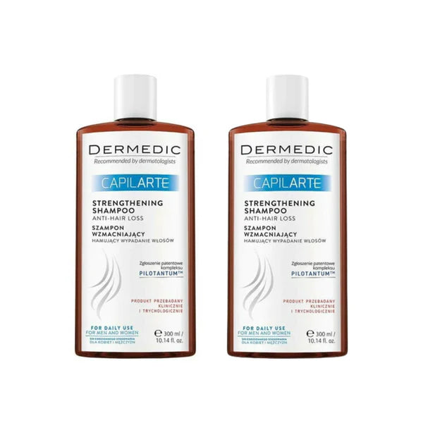 DERMEDIC capilarte strengthening shampoo 1+1 - 300 ml | ديرمديك شامبو مضاد لتساقط الشعر 1+1 - 300 مل