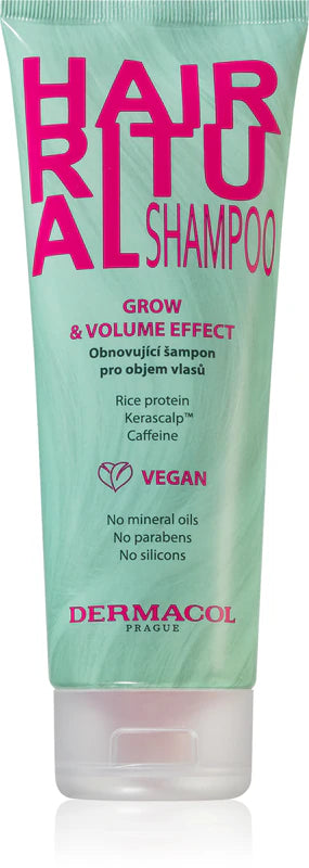 DERMACOL Hair Ritual Shampoo Grow & Volume Effect - 250ml | ديرماكول شامبو بتعزيز كثافة و طول الشعر - 250 مل