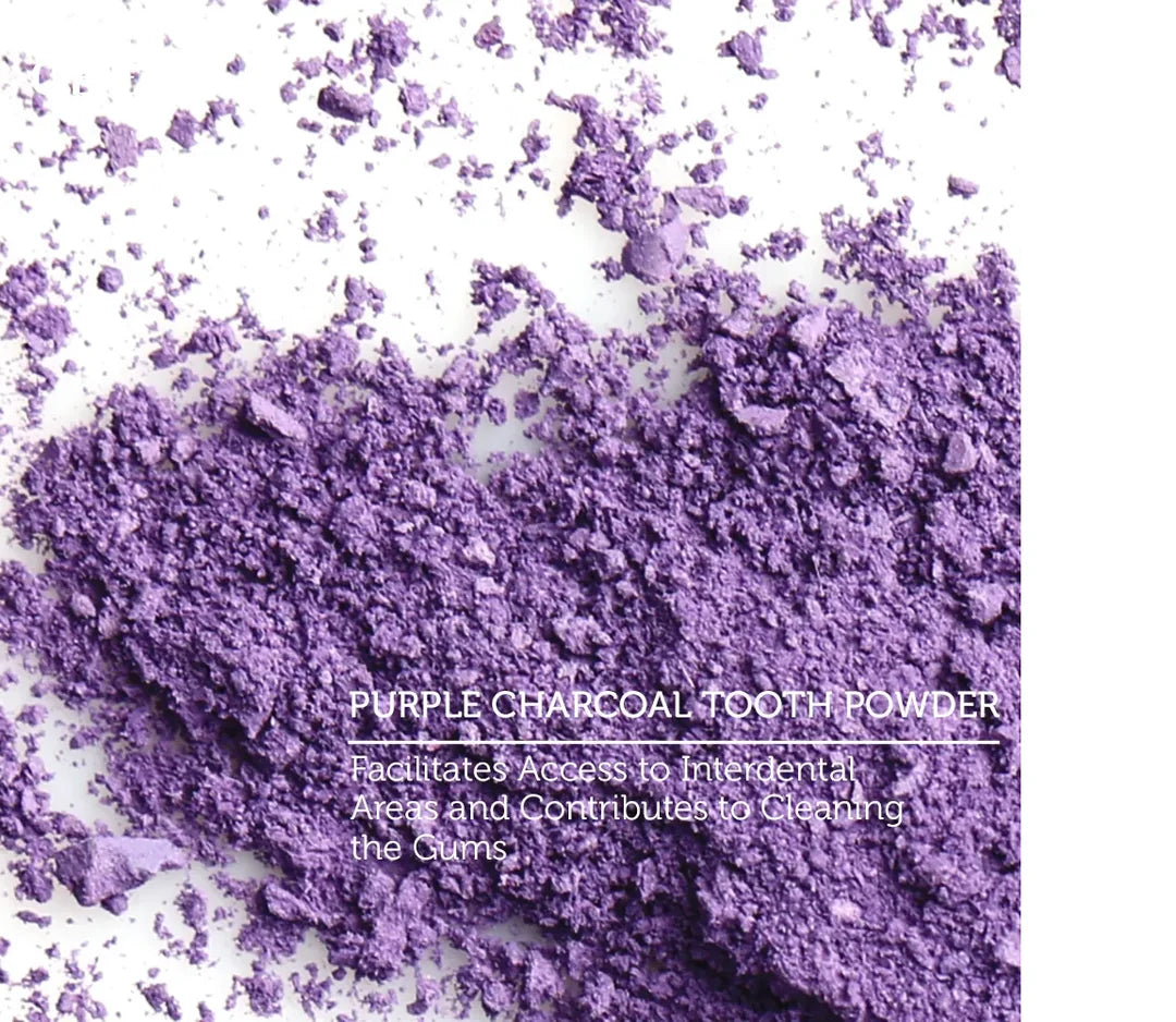 the CEEL Purple Carbon Teeth Whitening Powder - 50g | ذا سيل بودرة الفحم لتبييض الأسنان - 50 غ