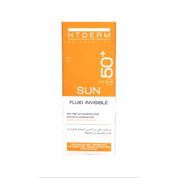 HTDERM Sun Fluid Invisible Spf 50+ | اتش تي ديرم واقي شمسي سائل spf50+