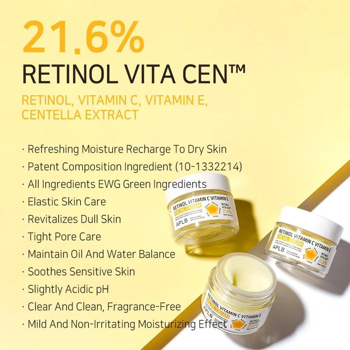 APLB Retinol Vitamin C Vitamin E Facial Cream - 55ml | اي بي ال بي كريم للوجه بالريتينول والفيتامين سي - 55 مل