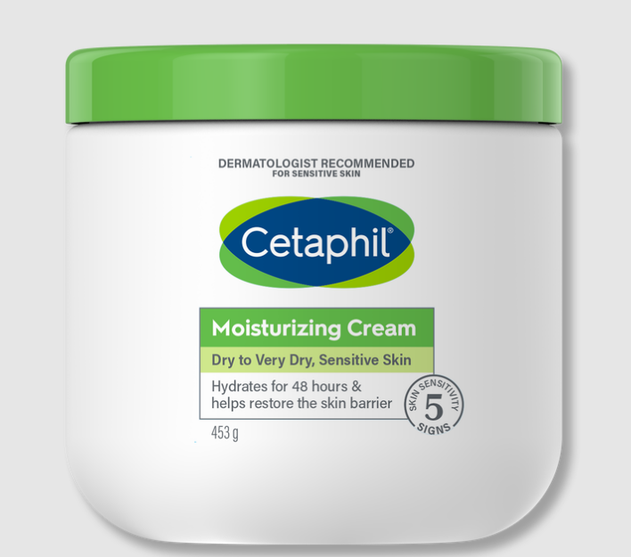 Cetaphil Moisturizing Cream Body For Very Dry  Sensitive Skin - 453g | سيتافيل كريم مرطب للجسم للبشرة الجافة والحساسة للغاية - 453 غرام