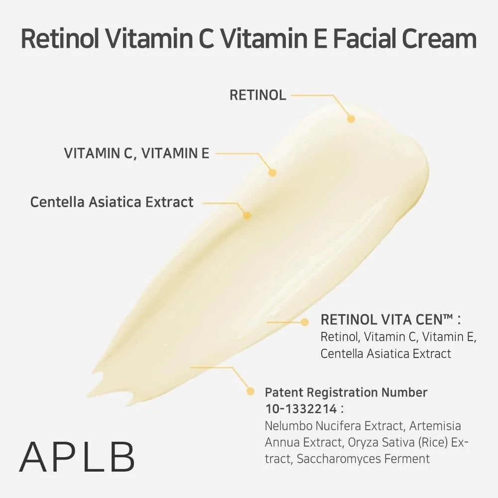 APLB Retinol Vitamin C Vitamin E Facial Cream - 55ml | اي بي ال بي كريم للوجه بالريتينول والفيتامين سي - 55 مل