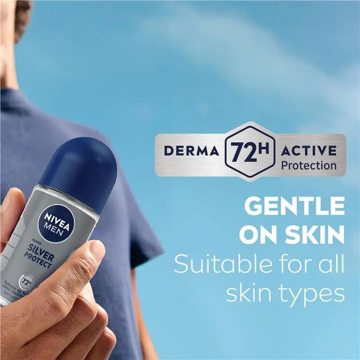 Nivea Silver Protect Deo Roll On 50 ml | مزيل عرق نيفيا سيلفر بروتيكت رول أون – 50 مل