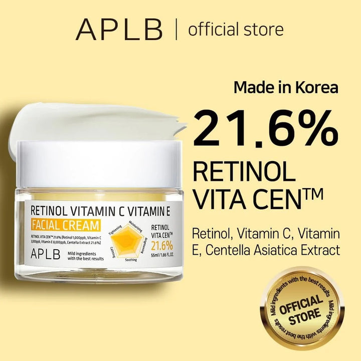 APLB Retinol Vitamin C Vitamin E Facial Cream - 55ml | اي بي ال بي كريم للوجه بالريتينول والفيتامين سي - 55 مل