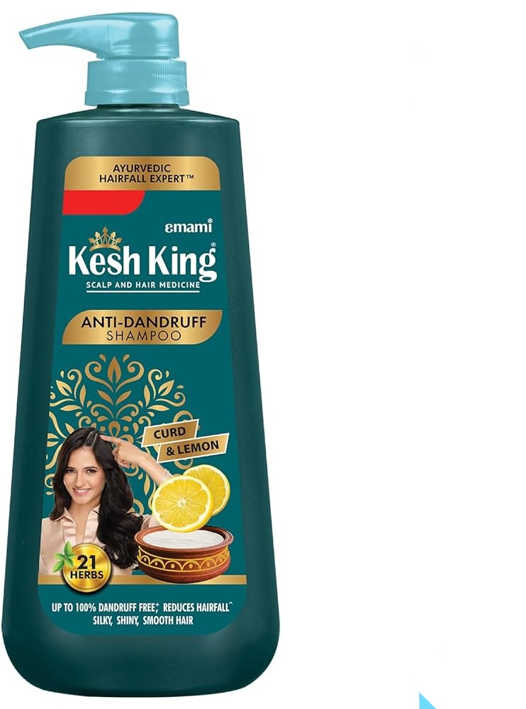 Kesh King Ayurvedic Anti-Dandruff Shampoo  Curd Active & 21 Herbs - 600ml  | كيش كينغ شامبو أيورفيدا ضد القشرة مكون من 21 عشبة - 600 مل