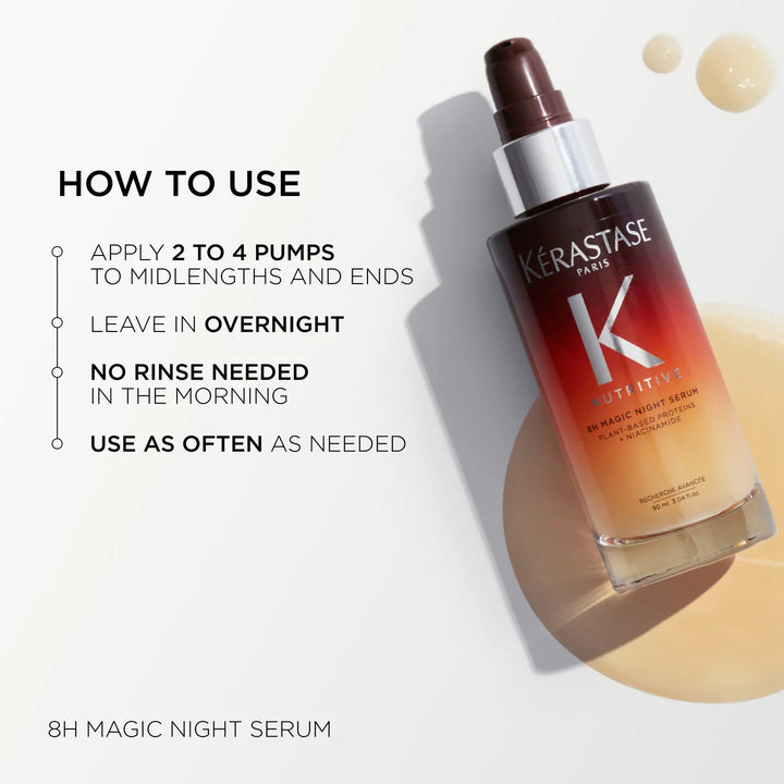 KÉRASTASE Nutritive 8H Magic Night Serum For Dry Hair - 90ml | كيراستاس سيروم ليلي للشعر الجاف - 90 مل