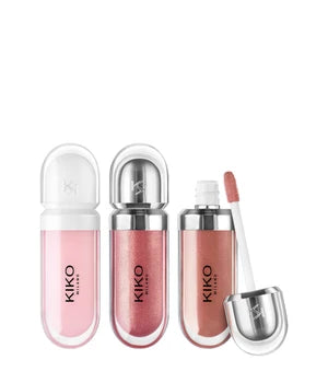KIKO glossy lip set 3pcs - 13ml | كيكو مجموعة جلوس للشفاه 3 قطع - 13 مل
