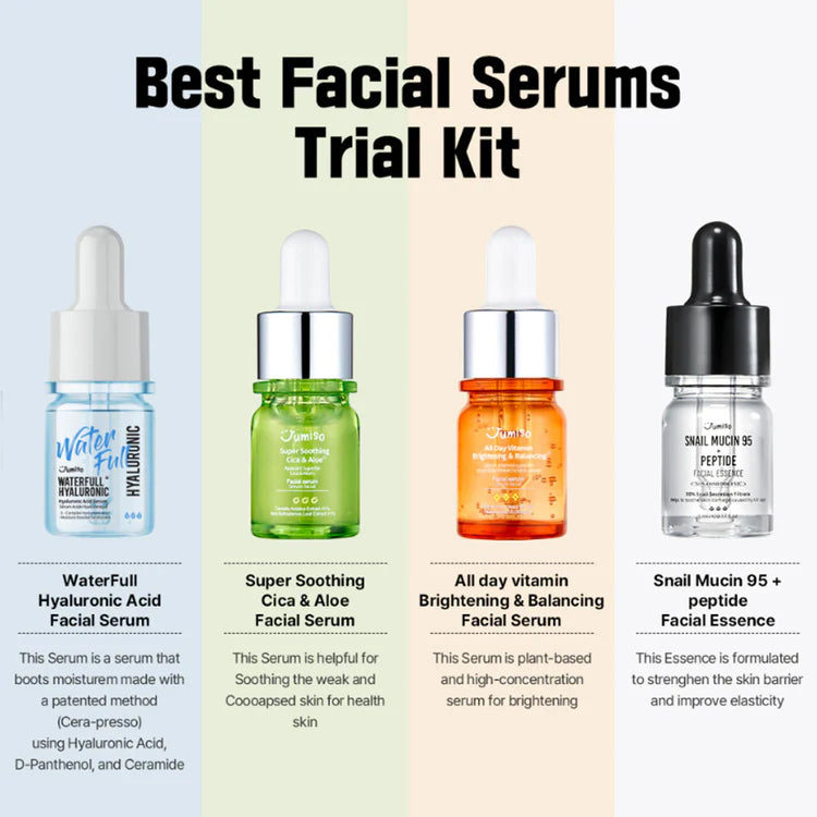 Best Facial Serums Trial Kit - 4pcs