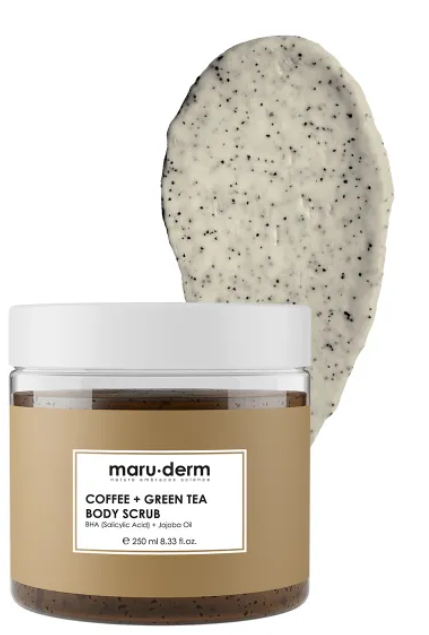 maru.derm Coffee + Green Tea Body Scrub - 250ml | مارو.ديرم مقشر الجسم بالقهوة و الشاي الأخضر - 250 مل