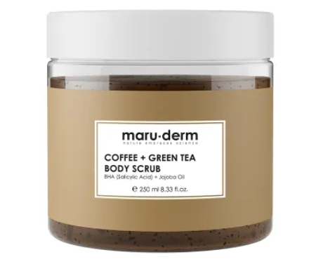 maru.derm Coffee + Green Tea Body Scrub - 250ml | مارو.ديرم مقشر الجسم بالقهوة و الشاي الأخضر - 250 مل