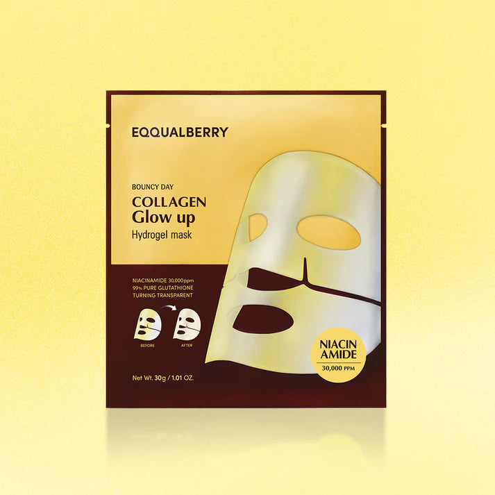 EQQUALBERRY Collagen Gloww Up Hydrogel Mask - 30g| ايكوال بيري ماسك الكولاجين المتوهج-30 غرام