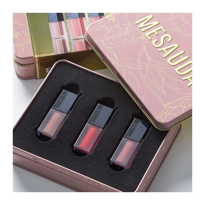 MESAUDA Matte Couture Lipstick Set - 3pcs| ميسودا مجموعة أحمر الشفاه مات