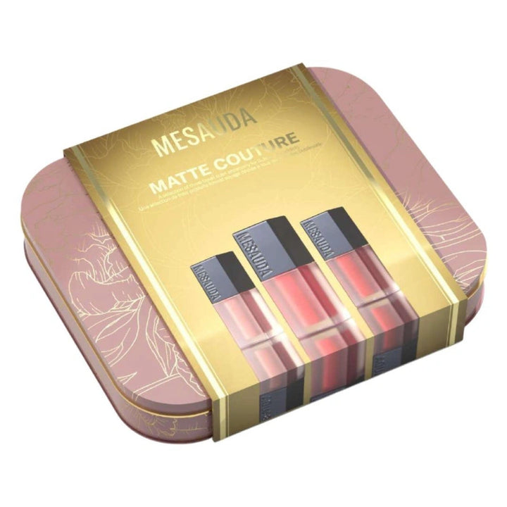 MESAUDA Matte Couture Lipstick Set - 3pcs| ميسودا مجموعة أحمر الشفاه مات