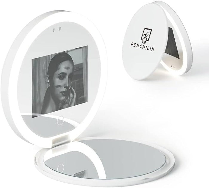 FENCHILIN Travel Compact Mirror with Uv Camera | فينشيلين مرآة صغيرة محمولة مع كاميرا الأشعة فوق البنفسجية