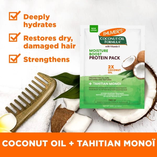 PALMER'S Coconut Oil Deep Conditioning Protein Pack - 60g | بالميرز بلسم عميق بزيت جوز الهند - 60 غرام