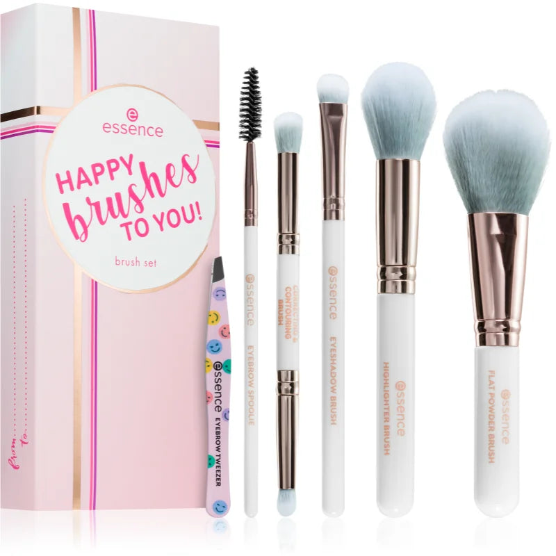 Essence Brush set Happy Brushes To You! 7 pcs, 1pcs | ايسنس مجموعة فرش مكياج - 7 قطع في علبة واحدةحلا