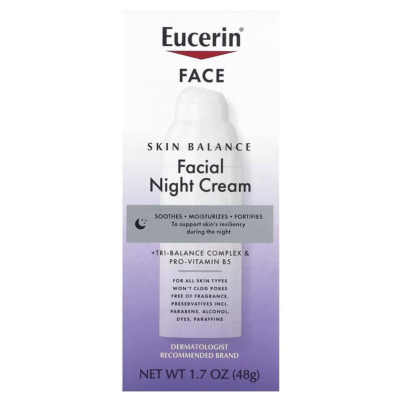 Eucerin Face Skin Balance Night Cream - 48g | يوسيرين كريم ليلي للوجه - 48 غ