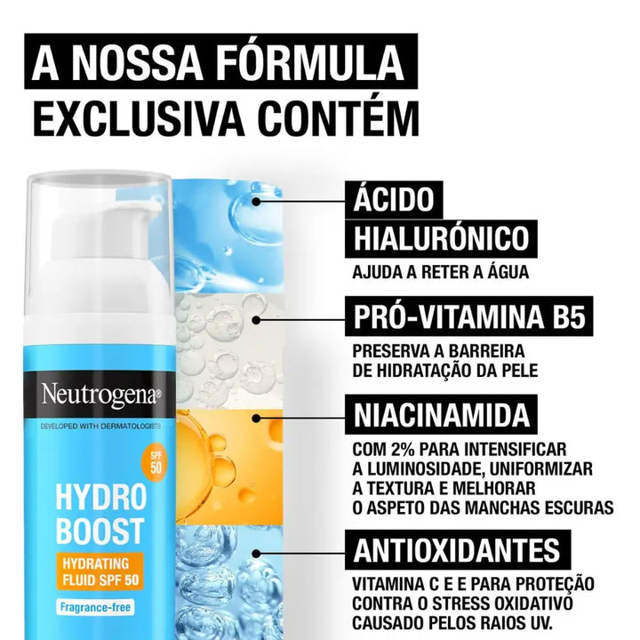 Neutrogena Hydro Boost Hydrating Fluid Spf +50 - 50ml| نيتروجينا واقي شمسي سائل بعامل حماية +50-50 مل